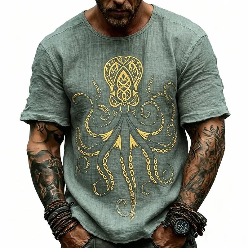 Griffin Octopus Print T Shirt