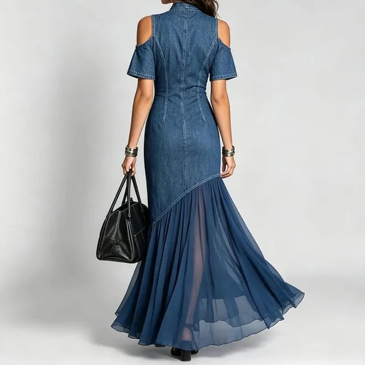 Isadora Cold Shoulder Denim Dress