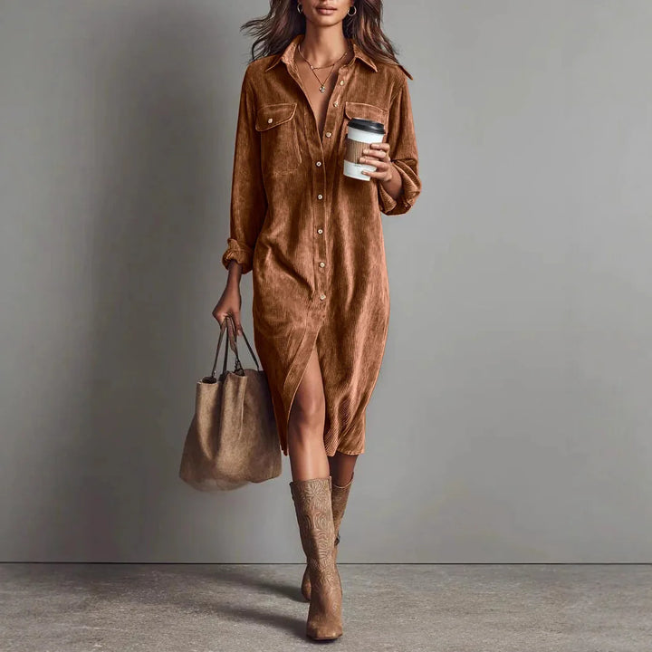 Anisse Corduroy Midi Dress