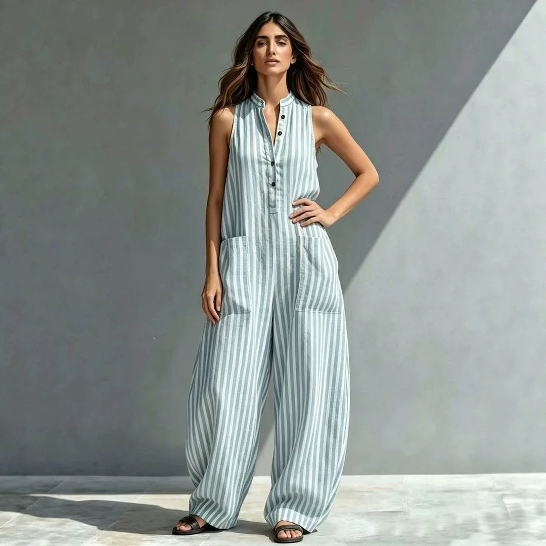 Maren Striped Wide Leg Jumpsuit