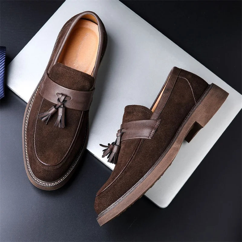 Damian Leather Tassel Loafers