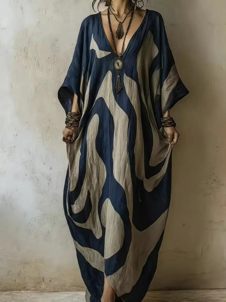 Coralie Abstract Print Maxi Dress