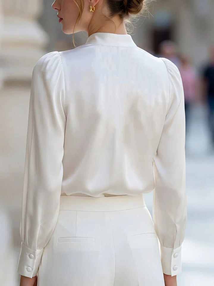 Lisette Lightweight Stand Collar Blouse