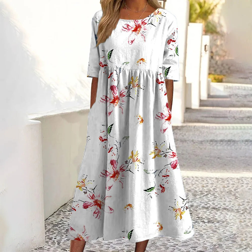 Joan Floral Printed Midi Dress