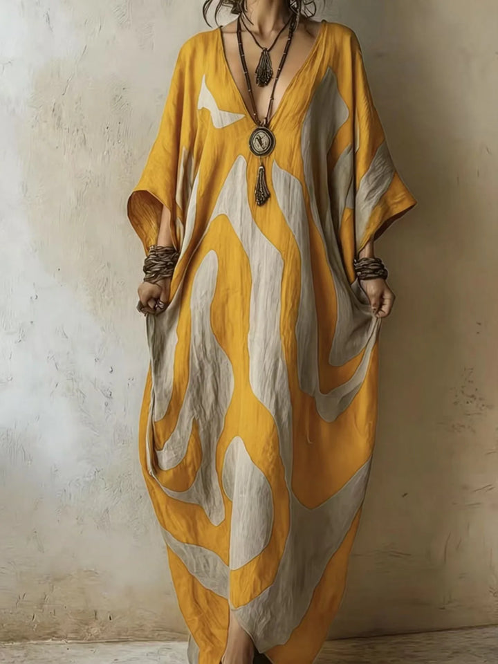 Coralie Abstract Print Maxi Dress