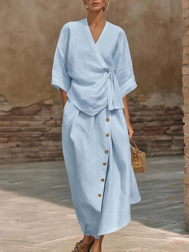 Celeste Elegant Midi Skirt Set