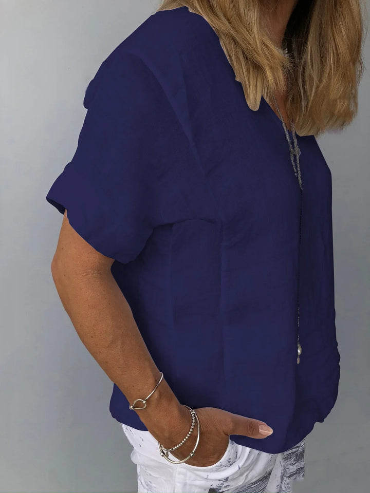 Chelsea Botanical Linen Blouse