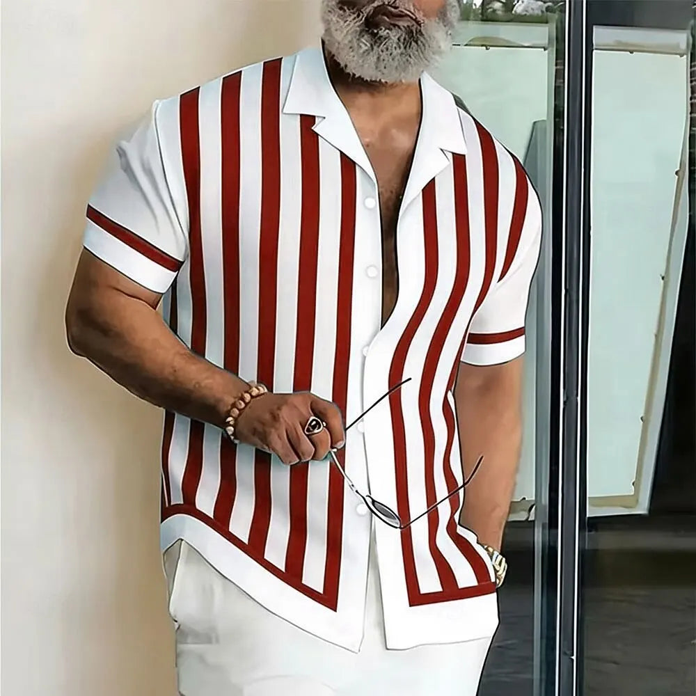 Travis Breathable Striped Resort Shirt