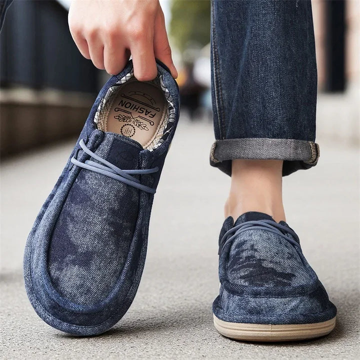 Grayson Washed Canvas Loafers