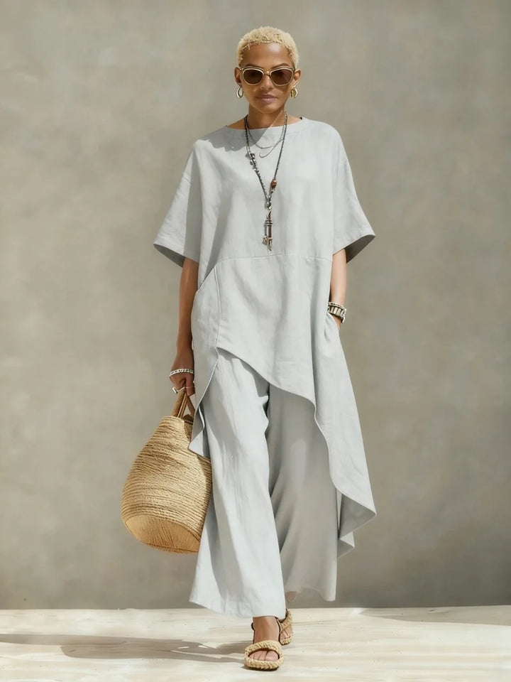 Marlowe Relaxed Fit Asymmetrical Top Set