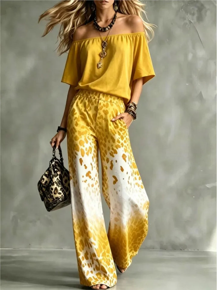 Zara Off Shoulder Trouser Set