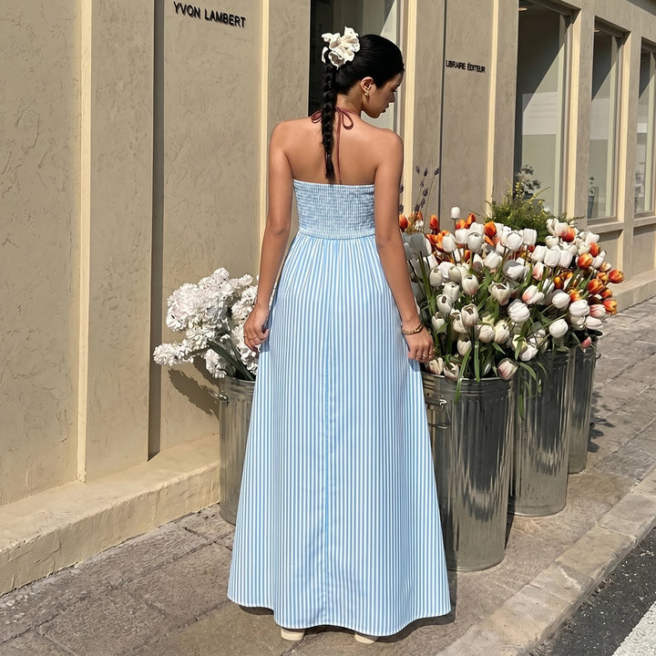 Valencia Flowing Halter Neck Maxi Dress