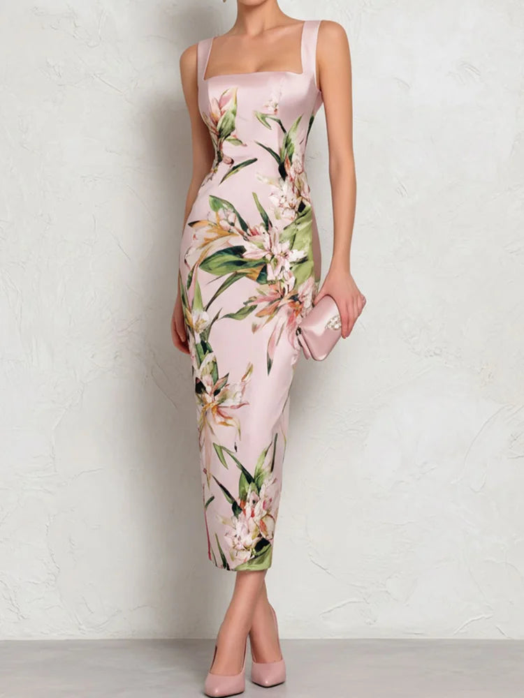 Yvette Elegant Floral Wedding Guest Dress
