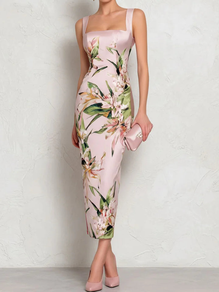 Yvette Elegant Floral Wedding Guest Dress