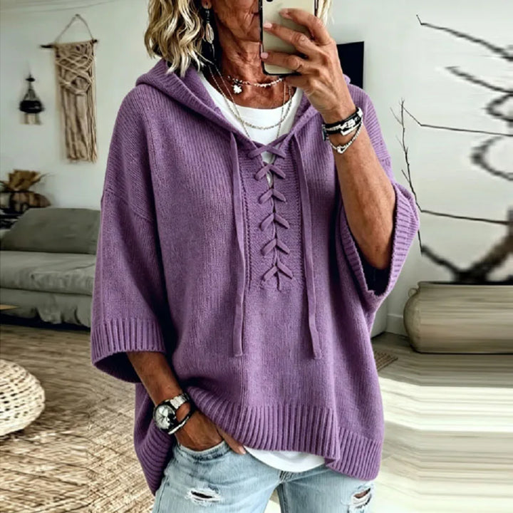 Cressida Lace Up Hooded Pullover