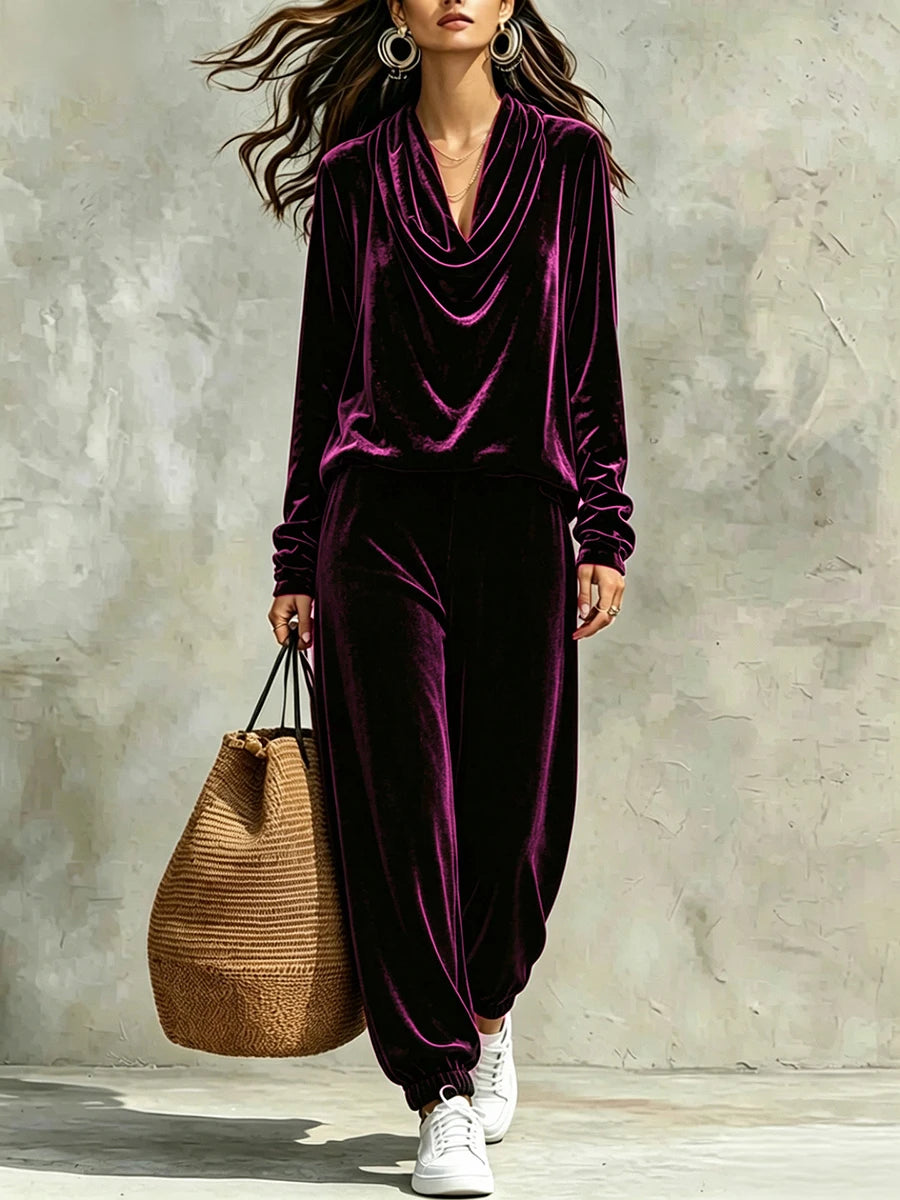 Elodie Cowl Neck Pant Set