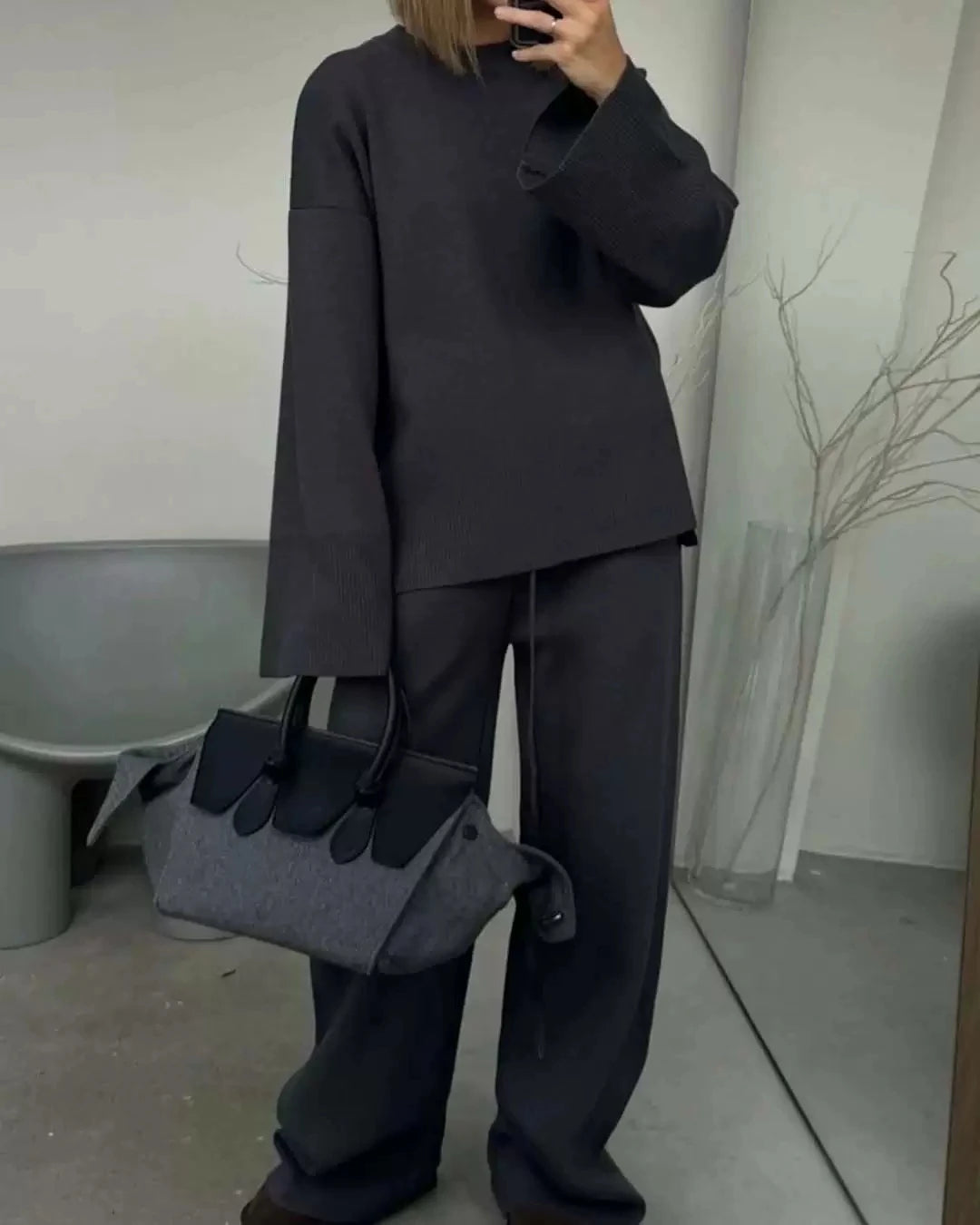 Brielle Oversized Knit Matching Set