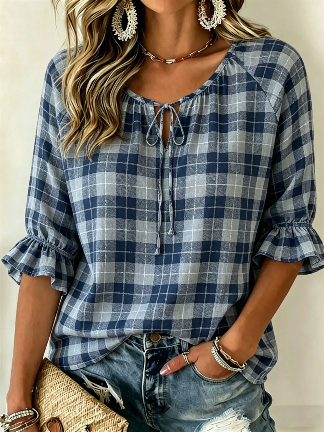Collins Front Tie Blouse