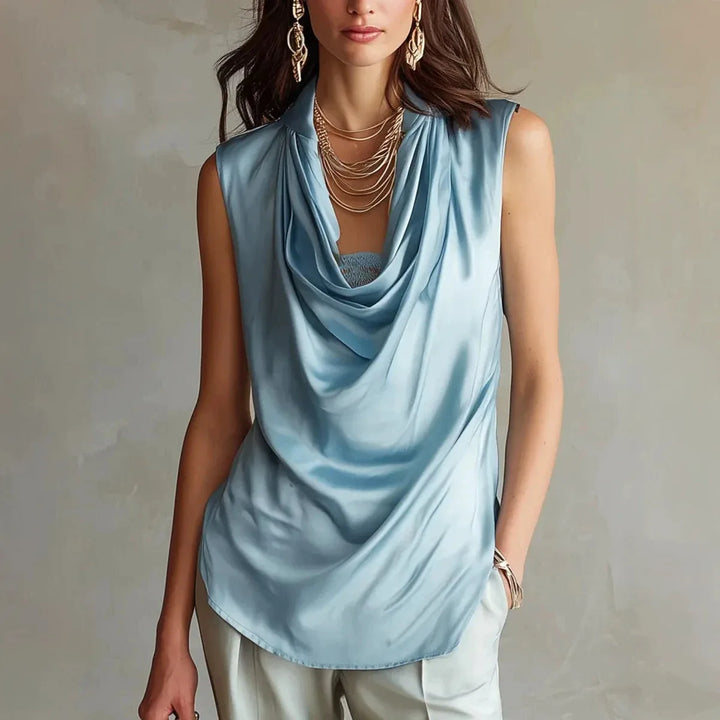 Scarlett Draped Cowl Neck Blouse