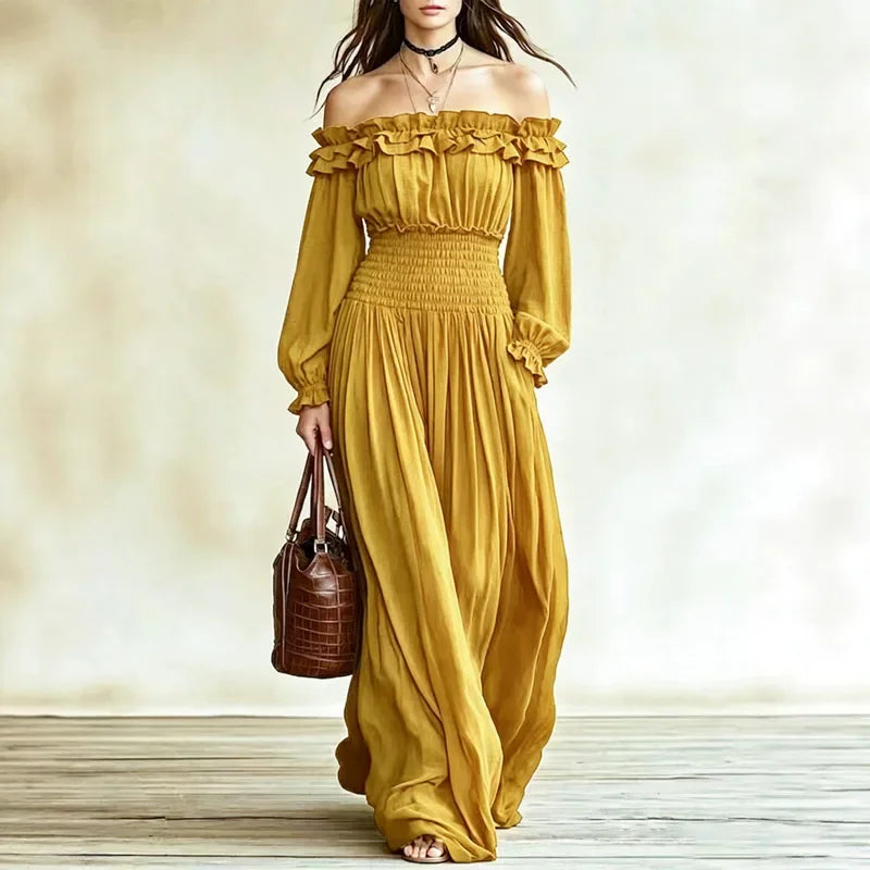 Elira Off Shoulder Maxi Dress