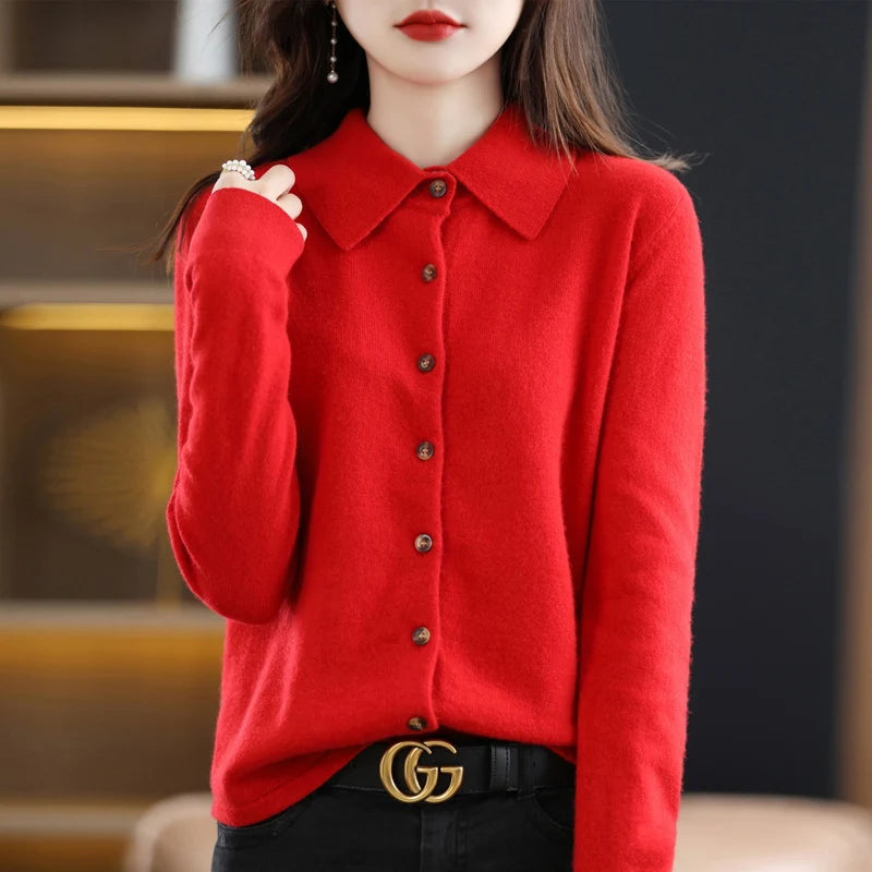 Wren Polo Button Front Cardigan