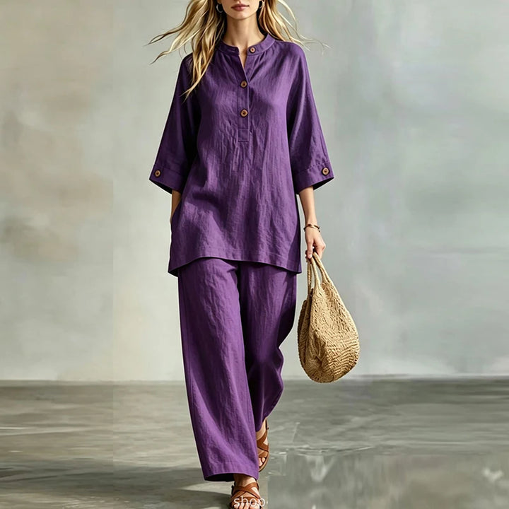 Eloise Casual Linen Matching Set