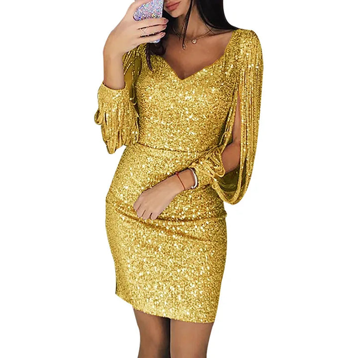 Vivienne Sequin Cocktail Mini Dress