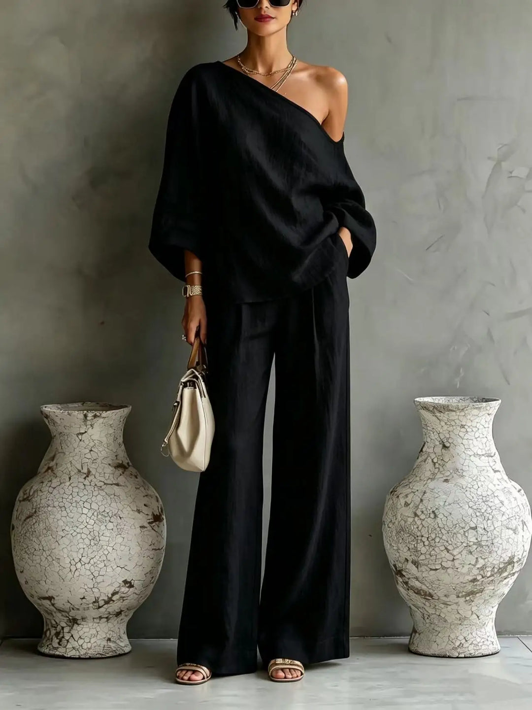 Thea One Shoulder Matching Set