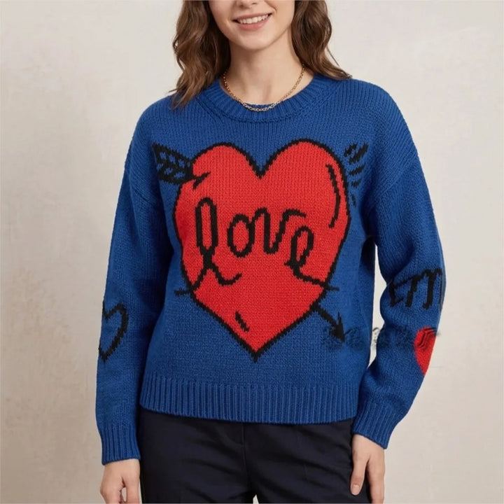 Amore Heart Knit Sweater