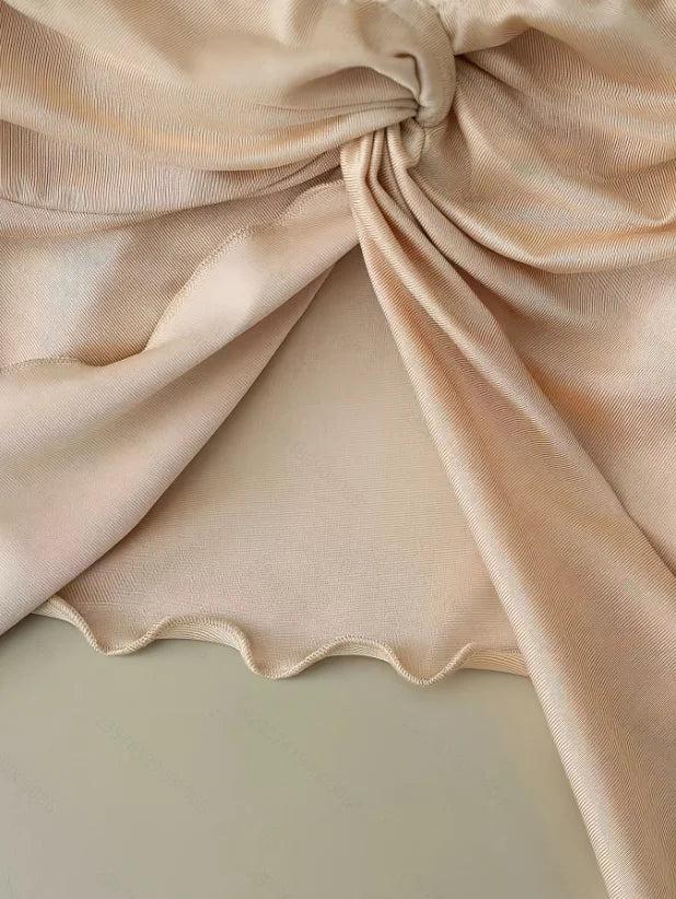 Colette Satin Strapless Blouse