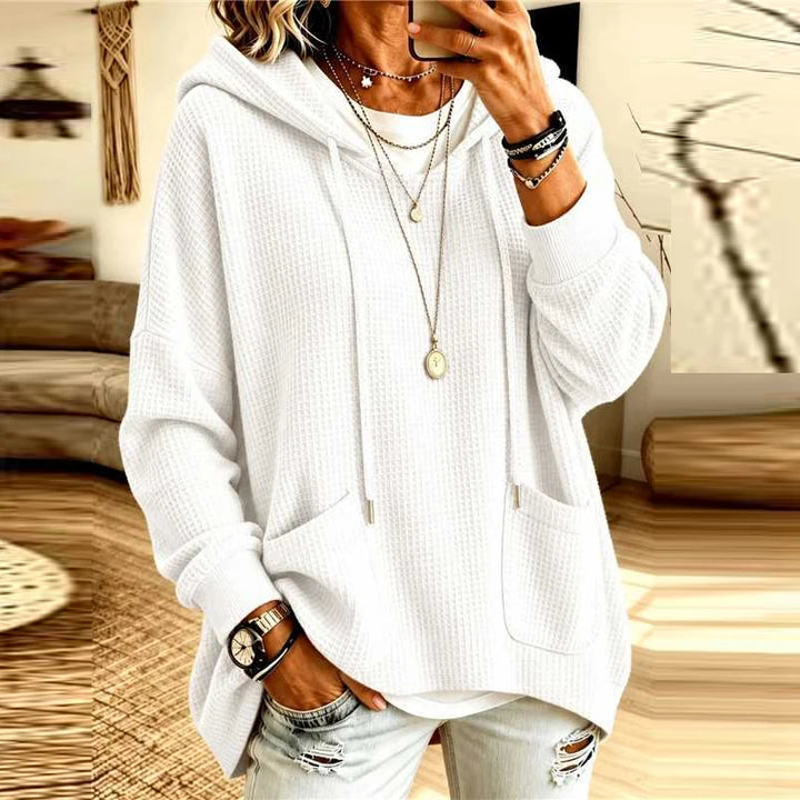 Brenna Waffle Pullover Hoodie
