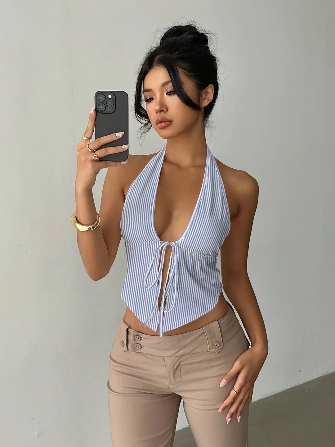 Sabrina Striped Halter Top