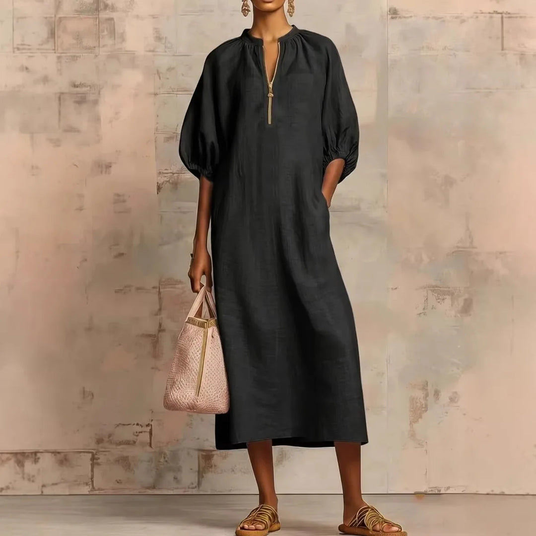 Solana Puff Sleeve Midi Dress