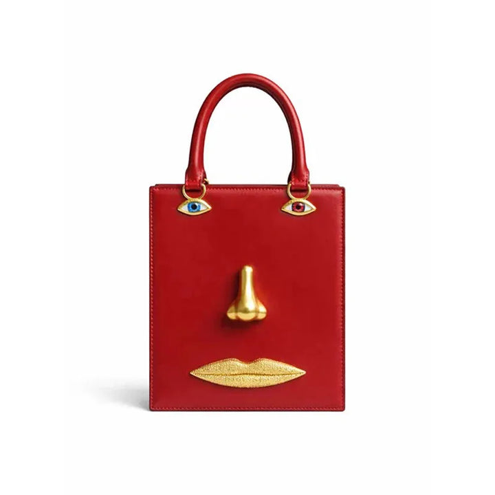 Genevieve Statement Face Top Handle Bag