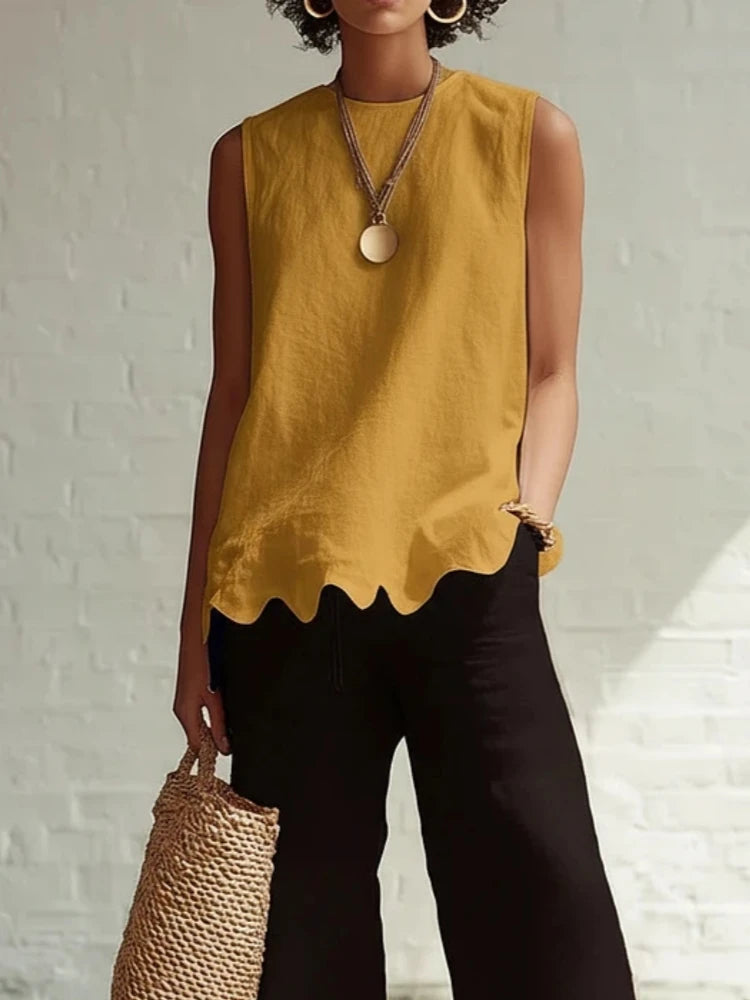 Aubrielle Flowy Sleeveless Casual Top