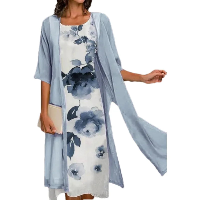 Daphne Floral Layered Midi Dress