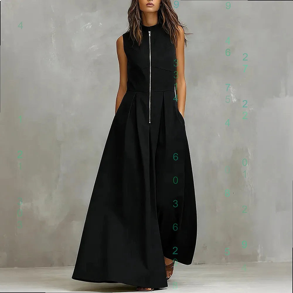 Jazzlyn Elegant Pocket Zip Jumpsuit