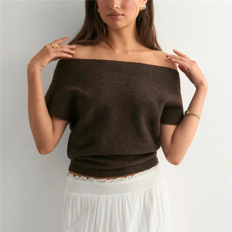 Avery Off Shoulder Knit Sweater