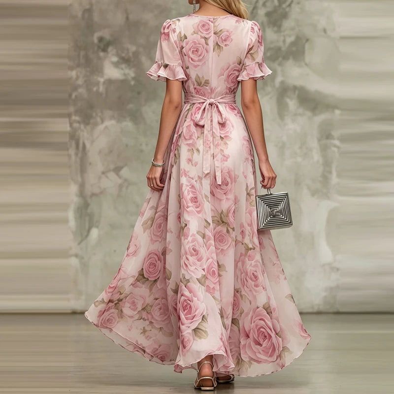 Jemma Floral Chiffon Maxi Dress