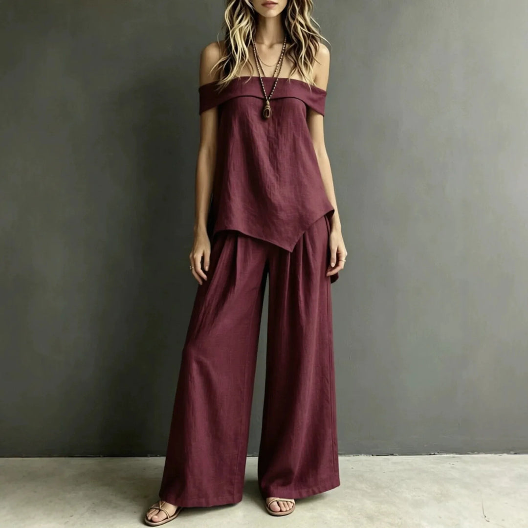 Lerma Off Shoulder Pant Set