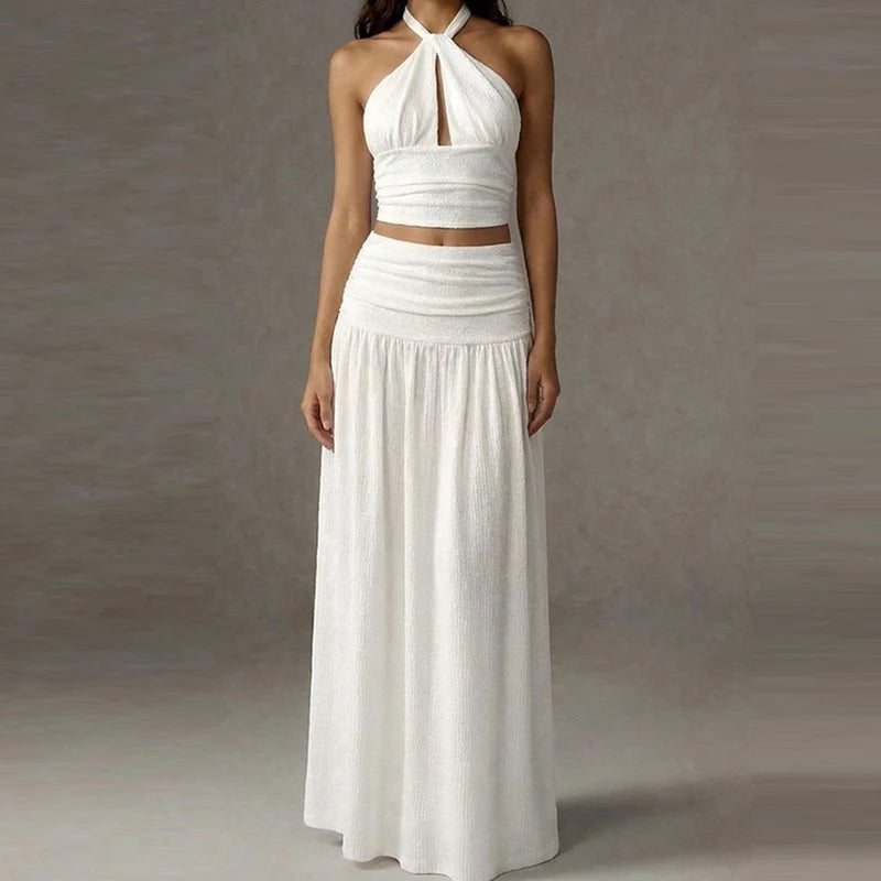 Amara Halter Neck Skirt Set