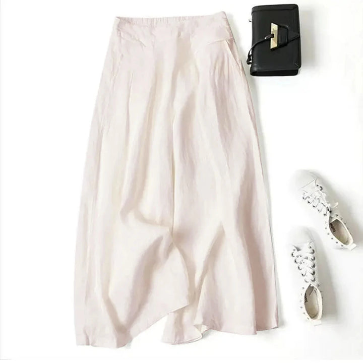 Adeline Cotton Linen Wide Leg Pants