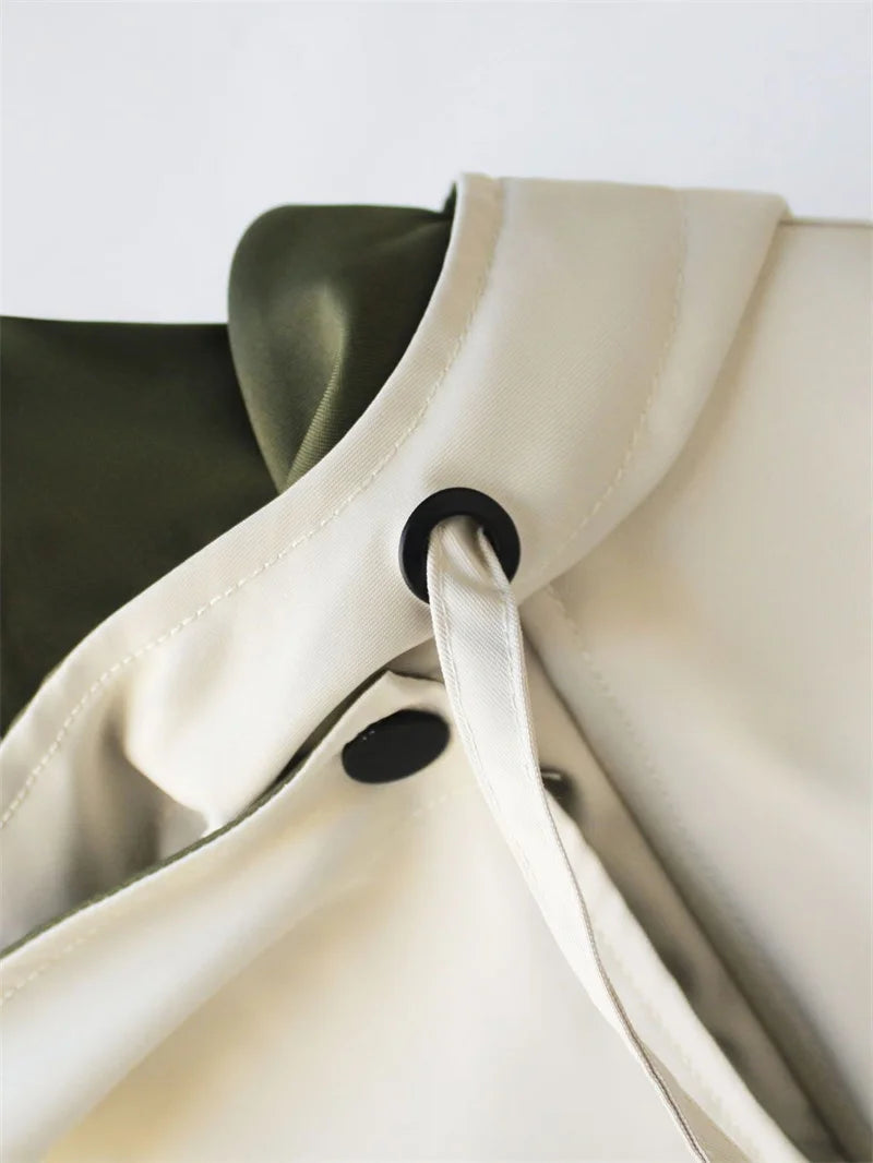 Harlow Contrast Collar Trench