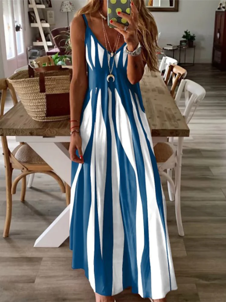 Elma Relaxed Striped Maxi Dress