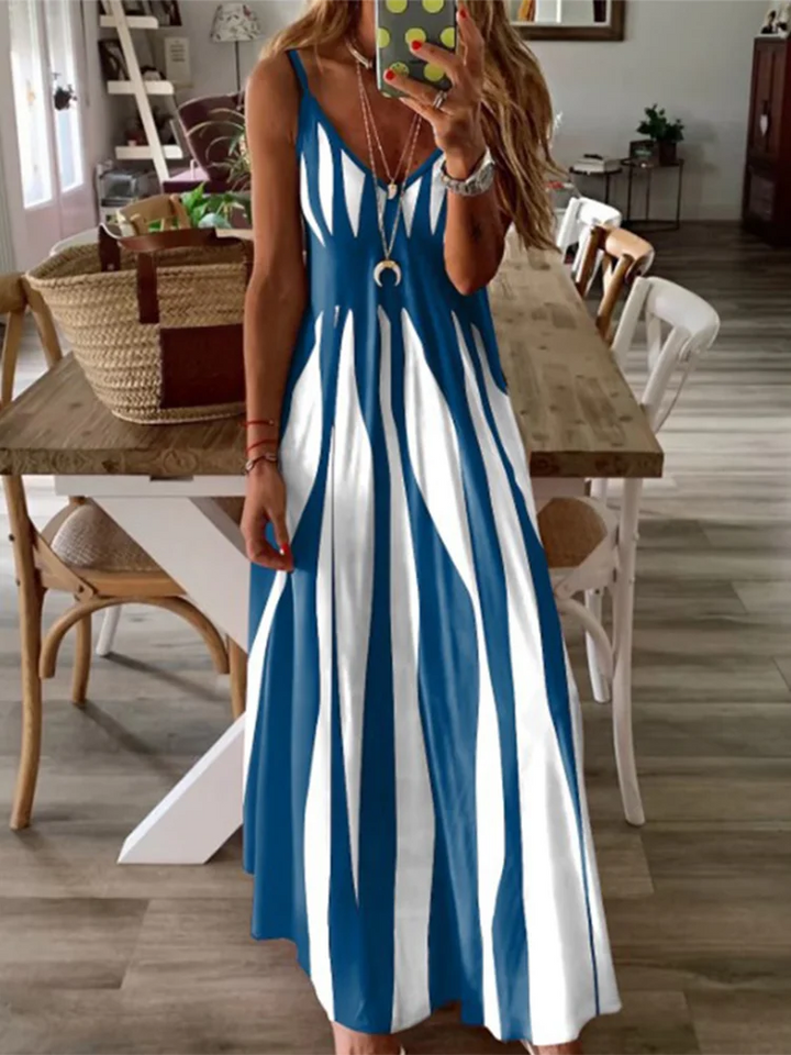 Elma Relaxed Striped Maxi Dress
