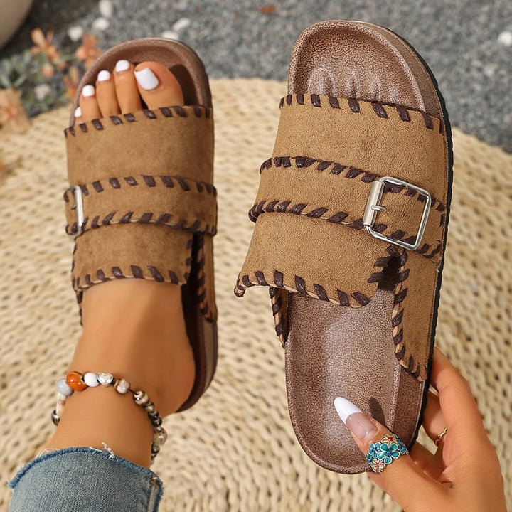Riana Cushioned Adjustable Slippers