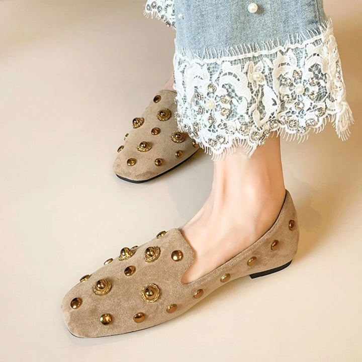 Reese Studded Suede Loafers