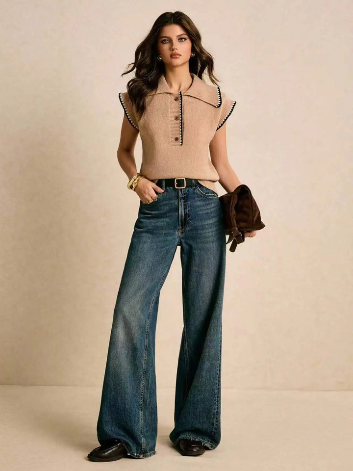 Briar Sleeveless Collared Sweater