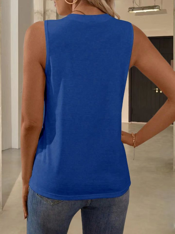 Ainsley Pleated Sleeveless Blouse