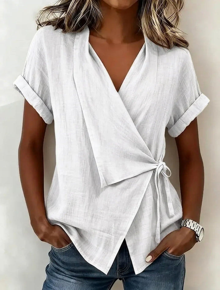 Gisselle Asymmetrical Wrap Blouse